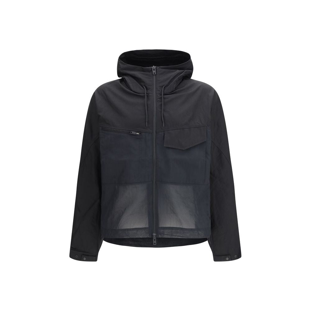 Y-3 Schwarze Baumwoll-Shell-Jacke