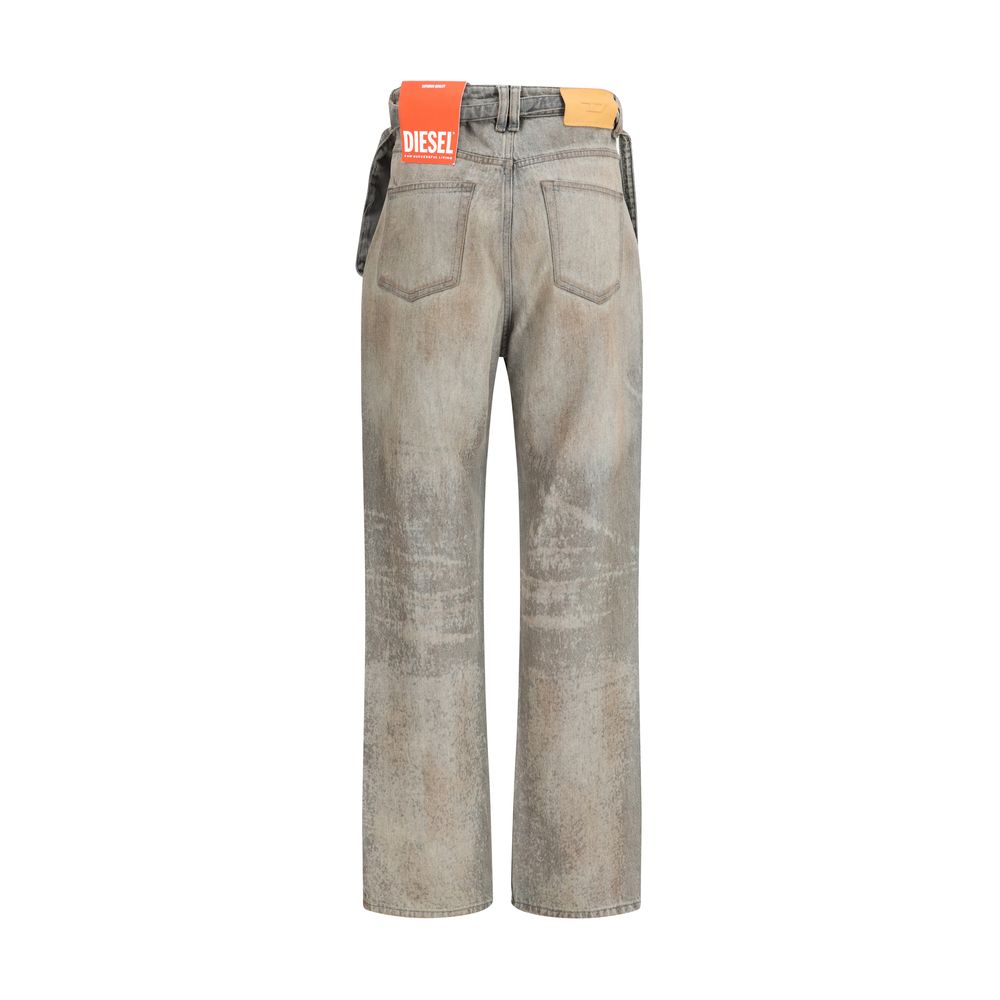 Diesel Graue Slim Fit Jeans aus Baumwolle