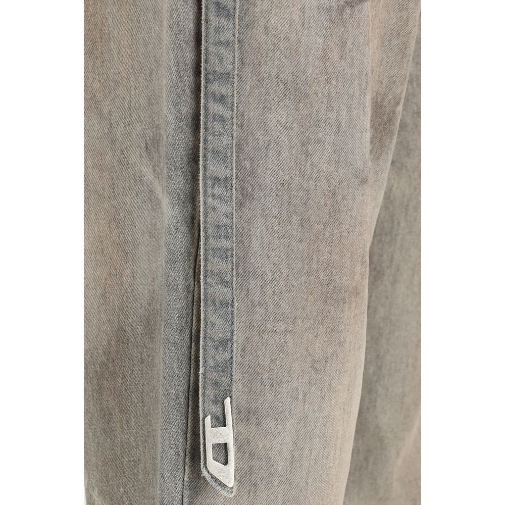 Diesel Graue Slim Fit Jeans aus Baumwolle