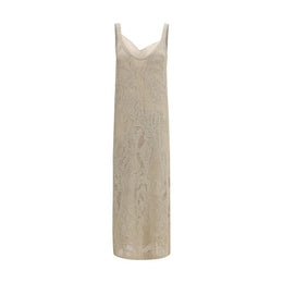 Brunello Cucinelli Beige Leinen-Freizeitkleid