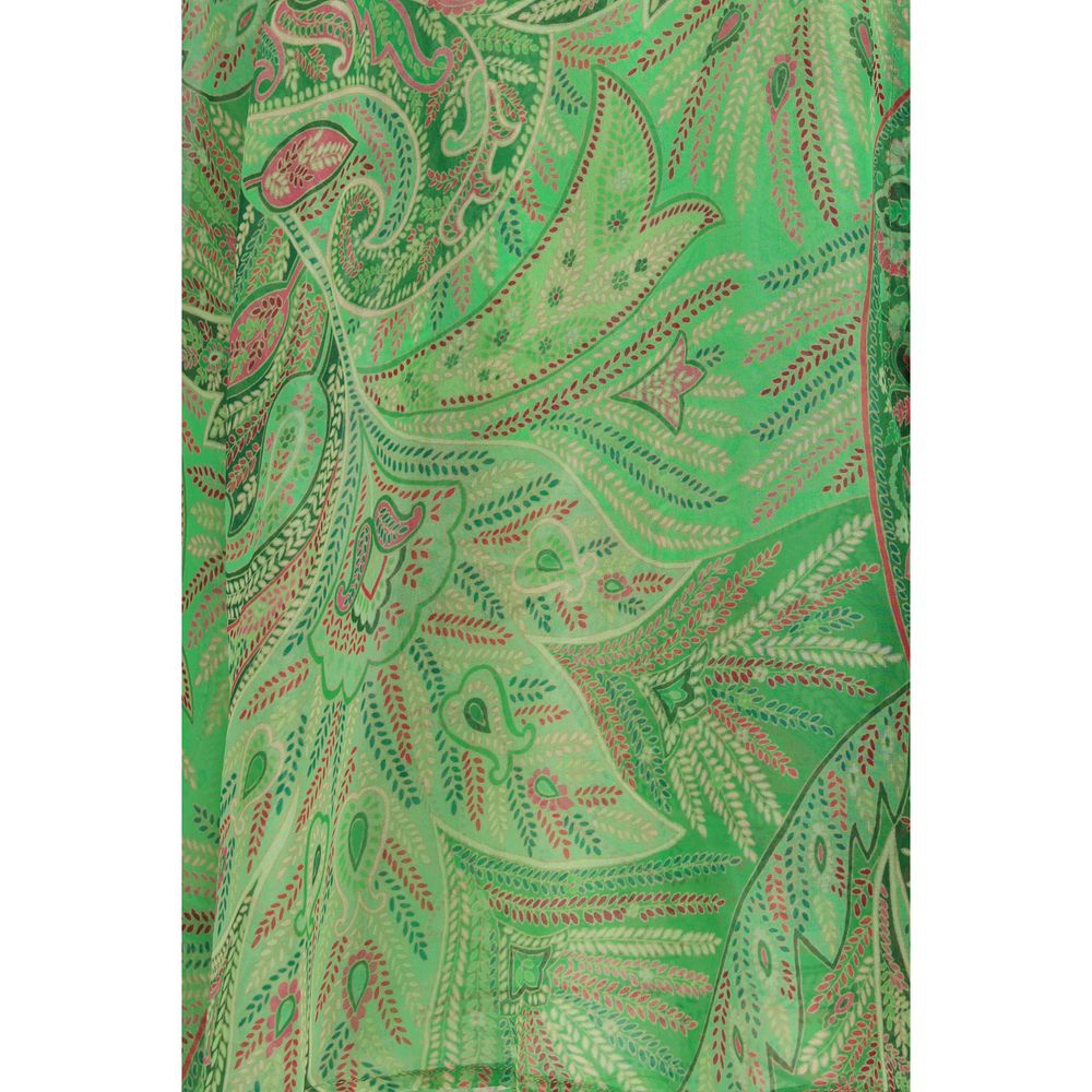 Etro Zweifarbige Seidenmuster-Bluse