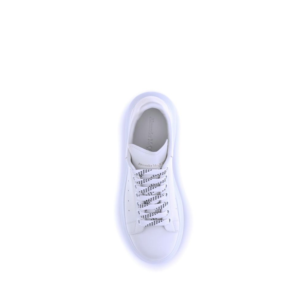 Alexander McQueen Weiße Bos Taurus Kalbsleder Plateau-Sneaker
