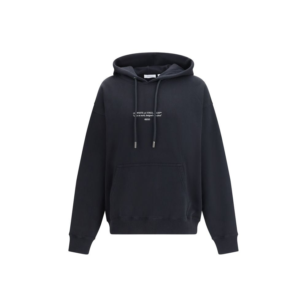 Off-White Schwarzer Baumwoll-Sweatshirt