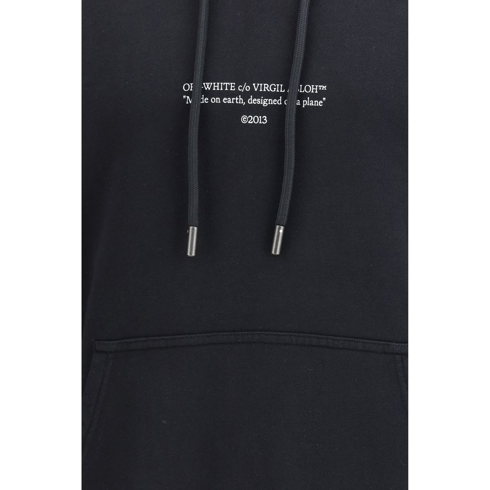 Off-White Schwarzer Baumwoll-Sweatshirt