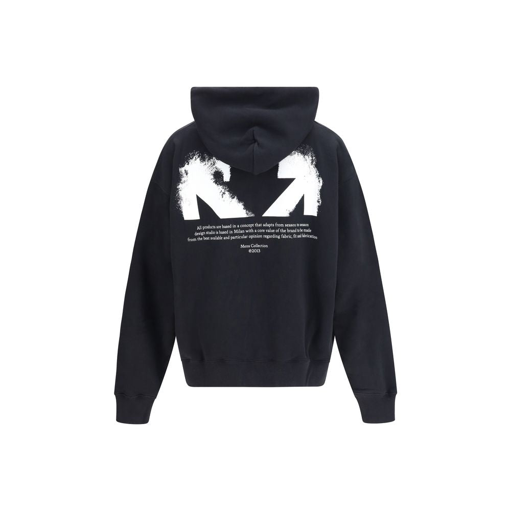 Off-White Schwarzer Baumwoll-Sweatshirt