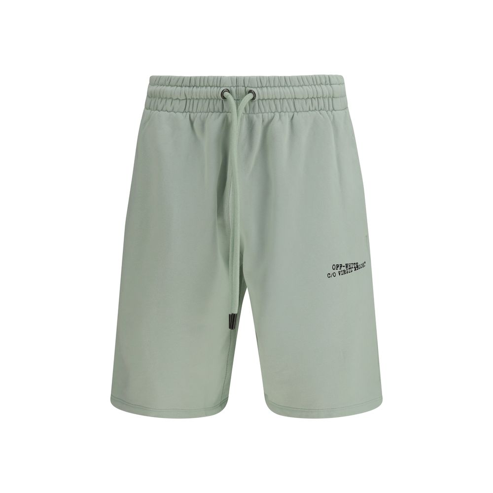 Off-White Zweifarbige Baumwoll-Bermudashorts