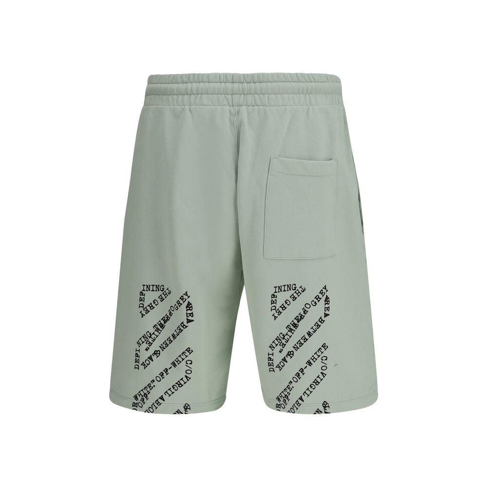 Off-White Zweifarbige Baumwoll-Bermudashorts
