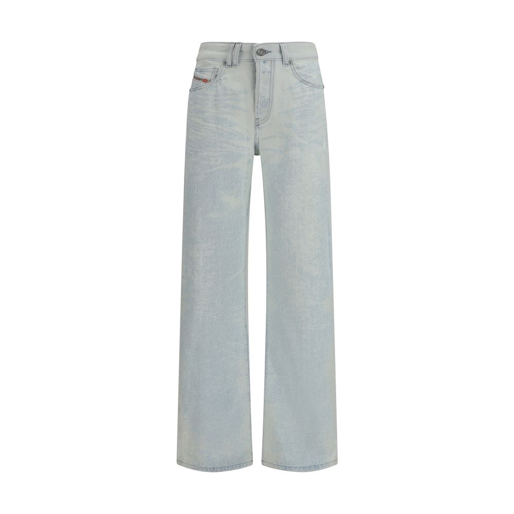Diesel Blaue Jeans aus Baumwolle im geraden Schnitt