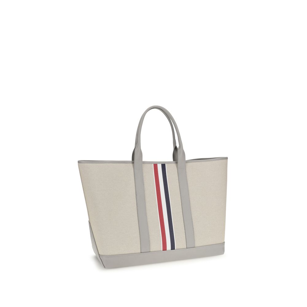 Thom Browne Graue Stoff-Umhängetasche