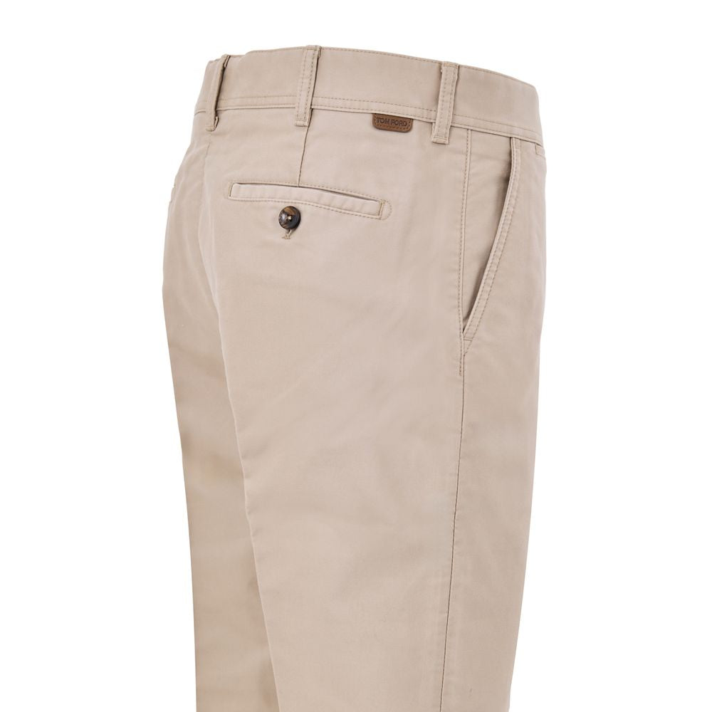 Tom Ford Beige Baumwoll-Chino-Hose