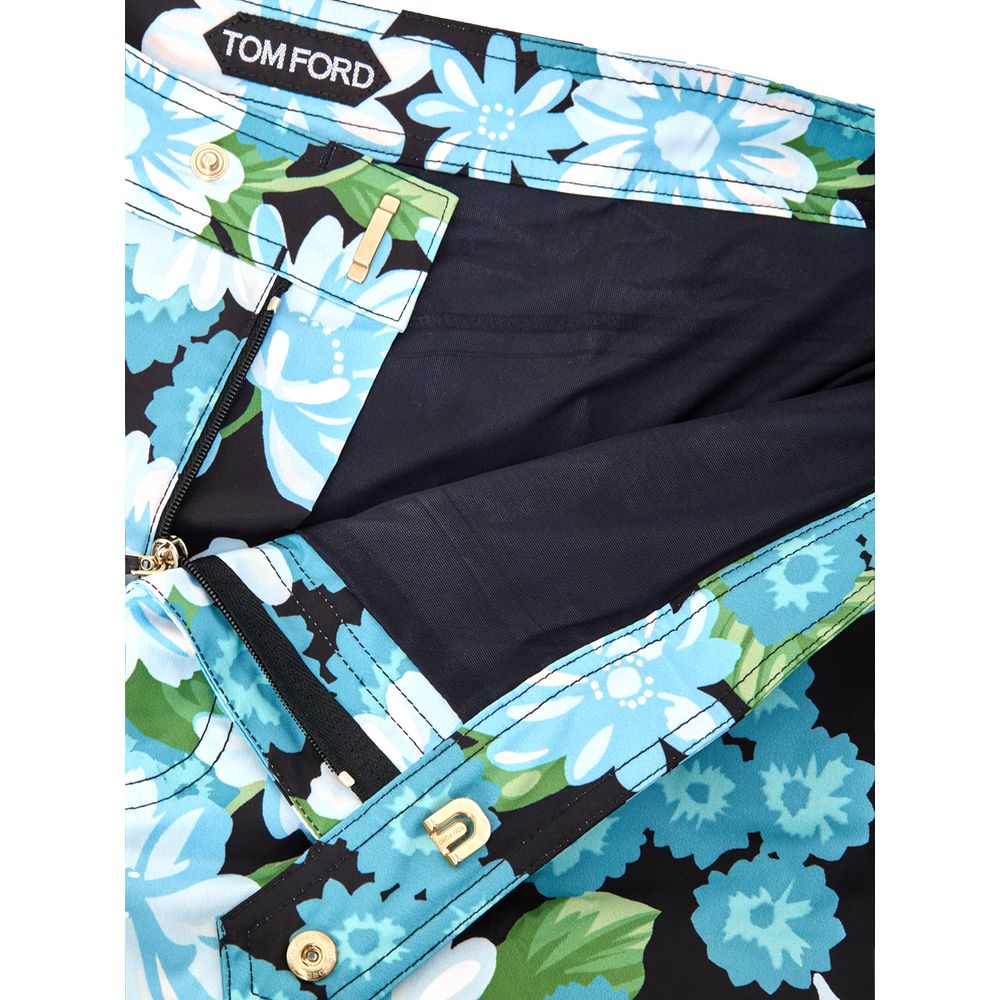 Tom Ford Blaue Badeshorts aus Polyamid