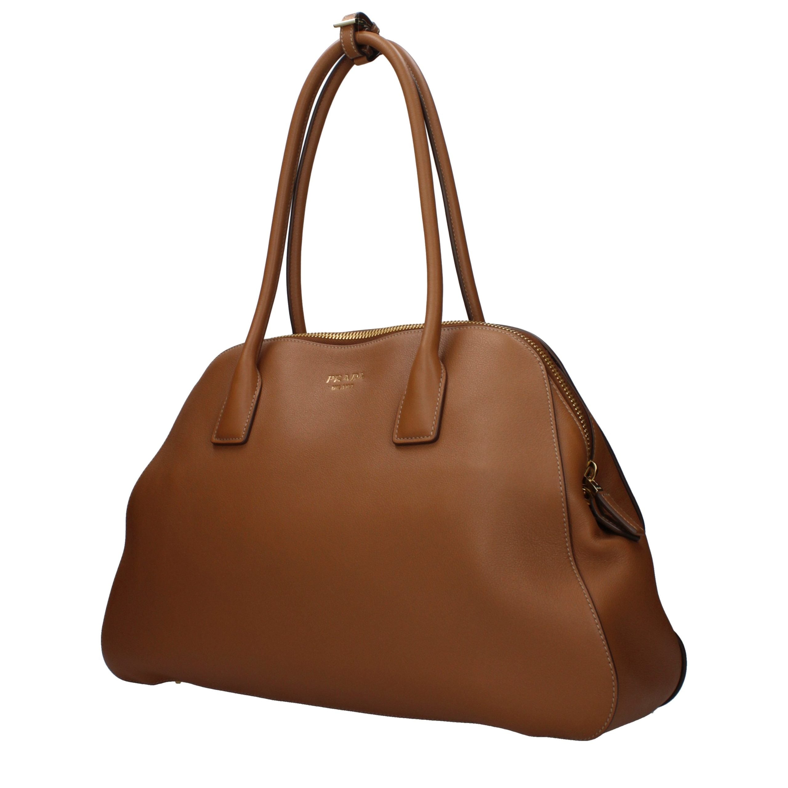 Prada Braune Leder Schultertasche