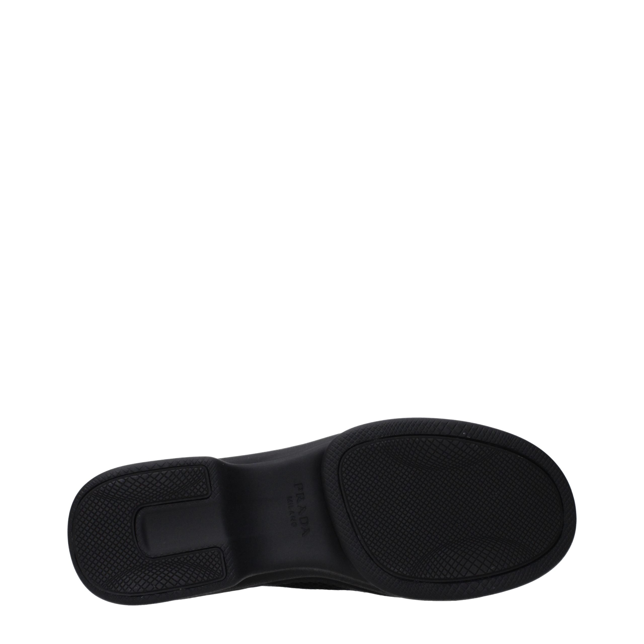 Prada Schwarze Stoff-Sneaker mit niedrigem Schaft