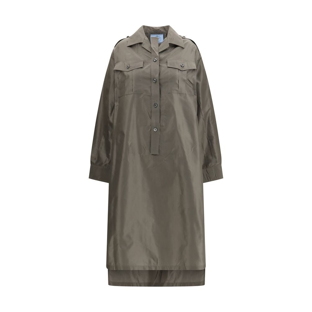 Prada Zweifarbige Polyester-Freizeitkleid