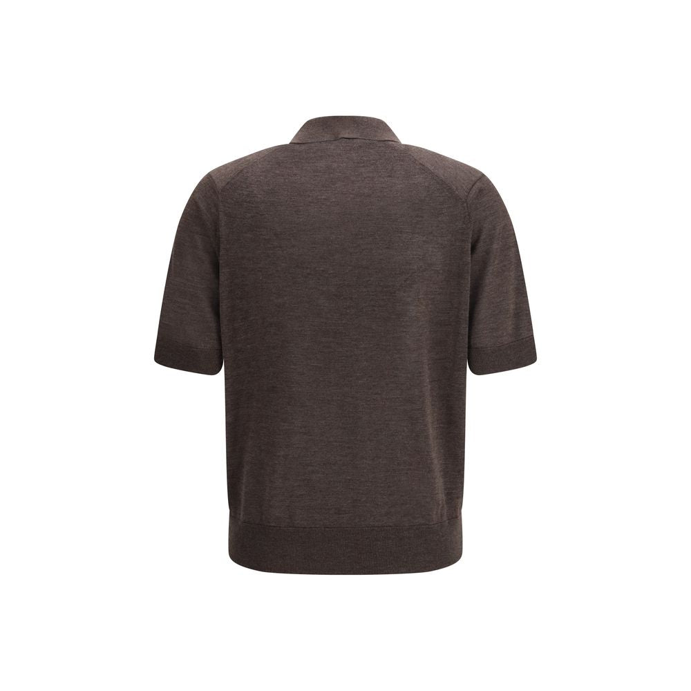 Loulou De Saison Braunes Kaschmir-Poloshirt