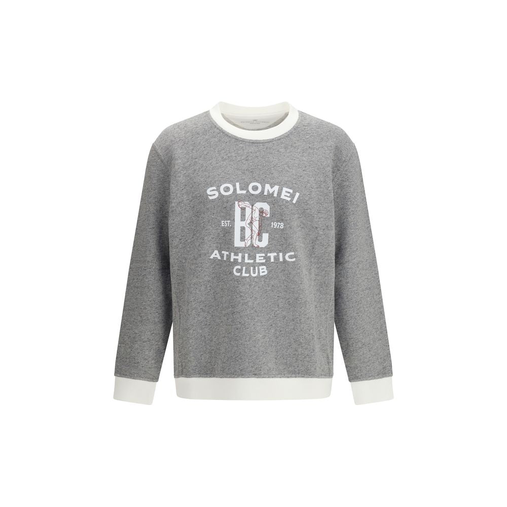 Brunello Cucinelli Grauer Baumwollpullover