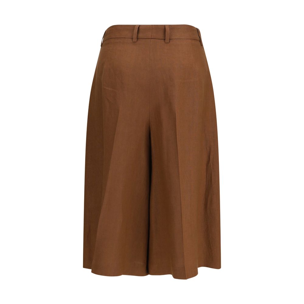 Lardini Braune Viskose-Bermudashorts