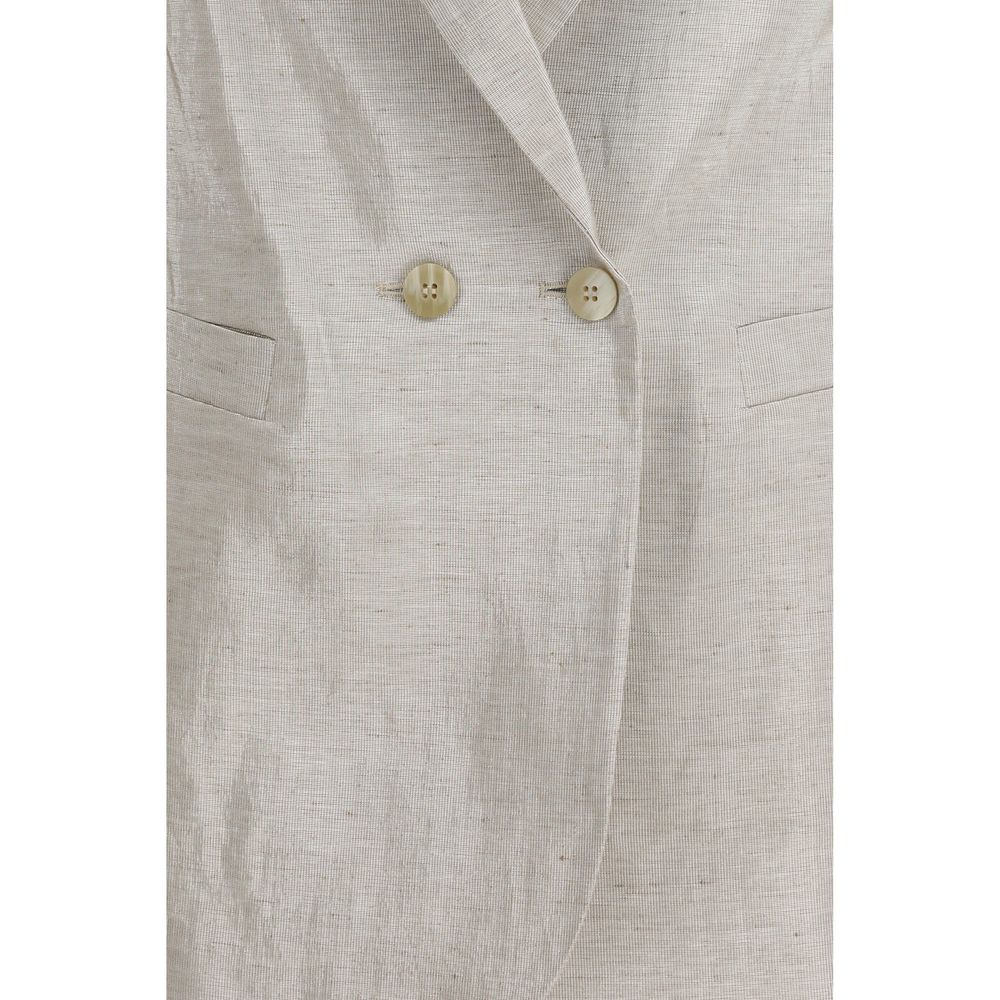 Forte_Forte Silberner Baumwoll-Blazer