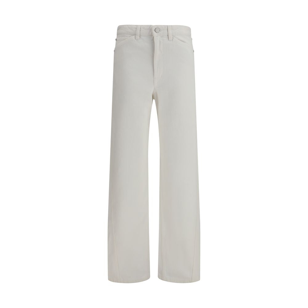 Lemaire Weiße Baumwollhose im Casual-Look
