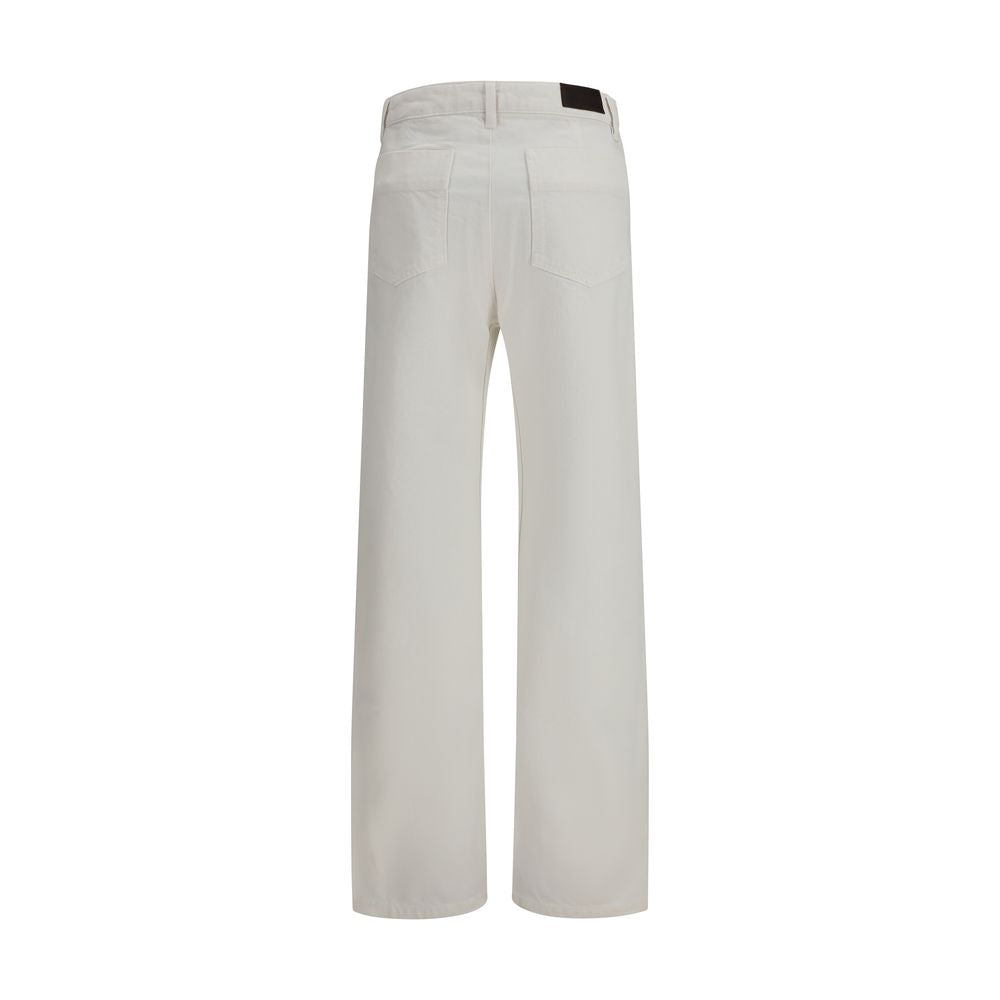 Lemaire Weiße Baumwollhose im Casual-Look