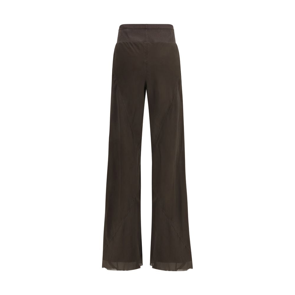 Rick Owens Braune Seidenhose Lässig