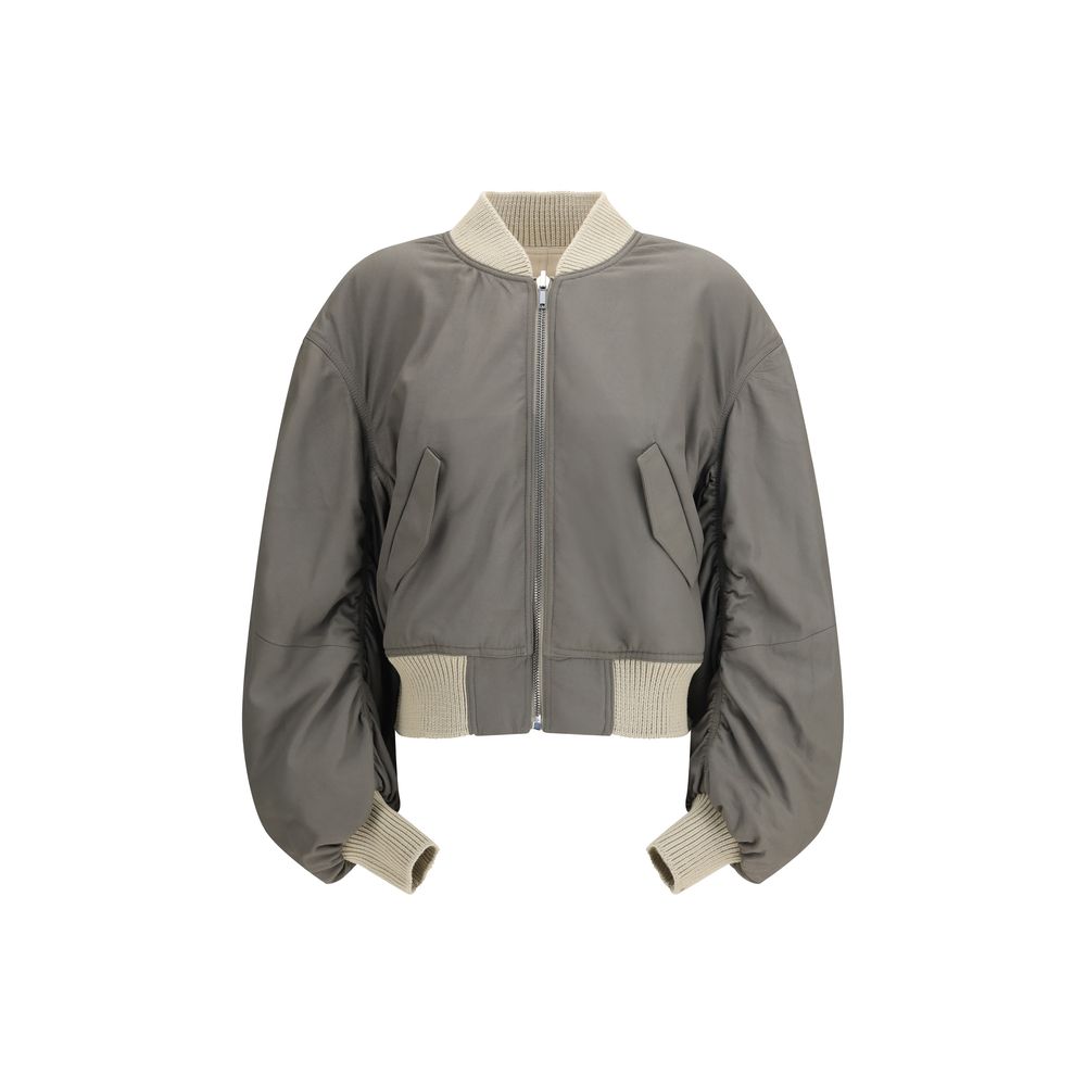Rick Owens Beige Lederjacke