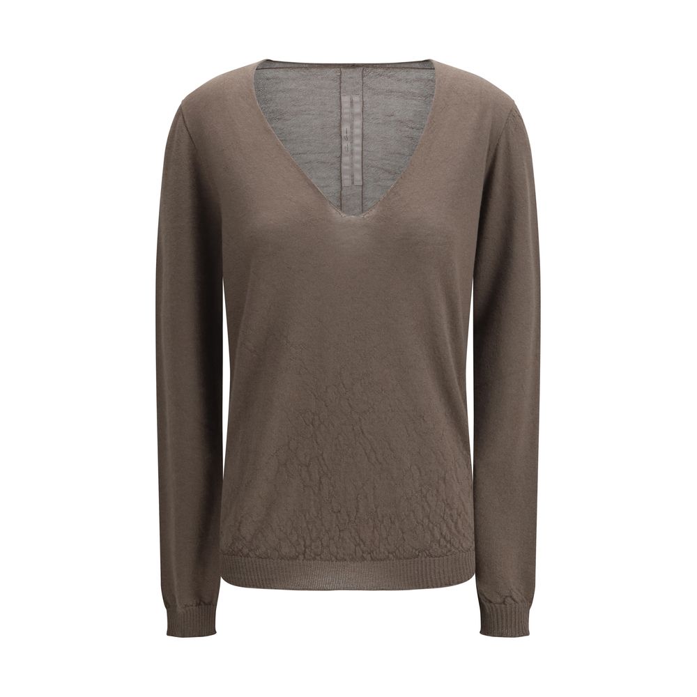 Rick Owens Grauer Oves Aries Wollpullover