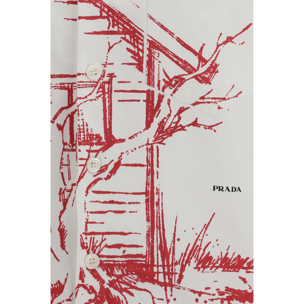 Prada Weißes Baumwollhemd