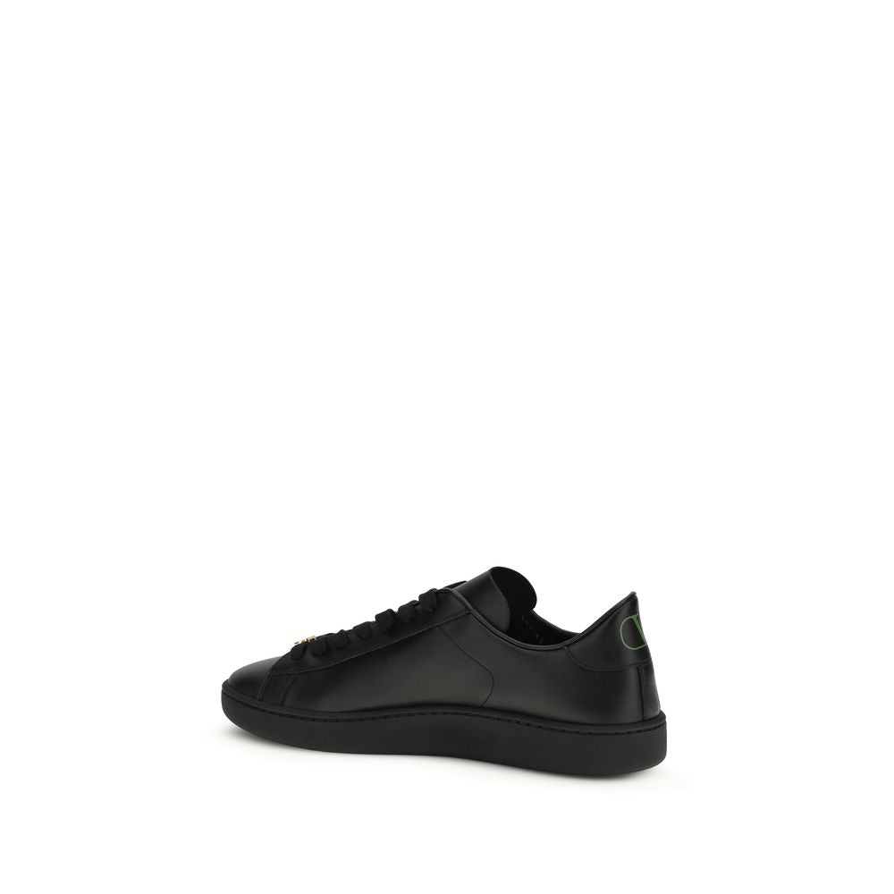 Valentino Garavani Schwarze Bos Taurus Kalbsleder-Sneakers