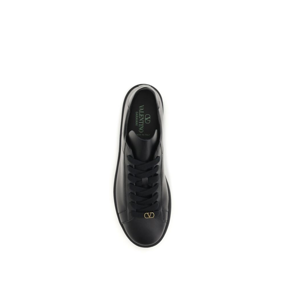 Valentino Garavani Schwarze Bos Taurus Kalbsleder-Sneakers