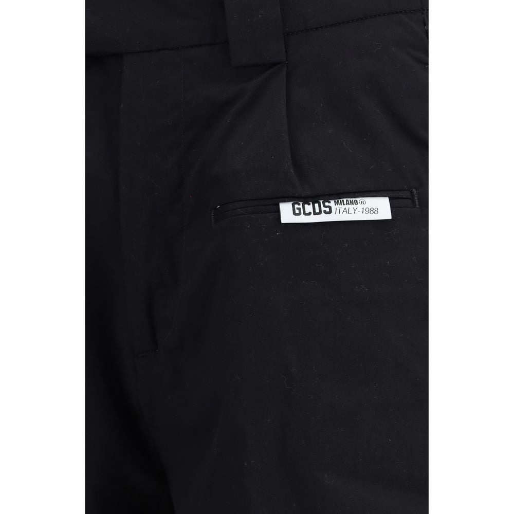 GCDS Schwarze Baumwoll-Bermudashorts