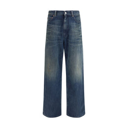 MM6 Blaue Jeans aus Baumwolle im geraden Schnitt