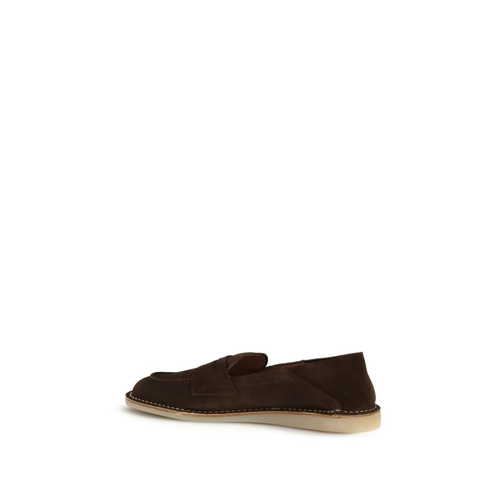 Dolce & Gabbana Braune Kalbsleder Bos Taurus Loafer zum Hineinschlüpfen