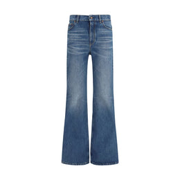 Chloé Blaue Baumwoll-Jeans mit ausgestelltem Bein