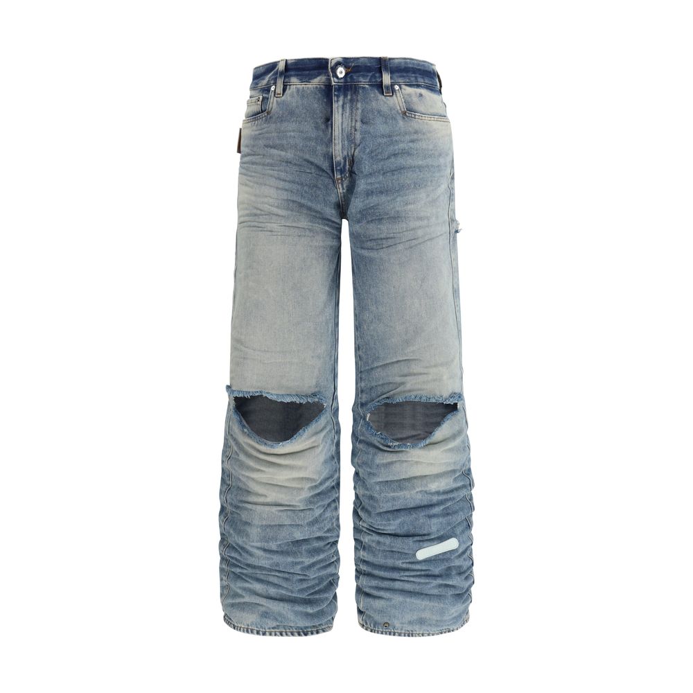 PDF Channel Blaue Jeans aus Viskose im Relaxed Fit