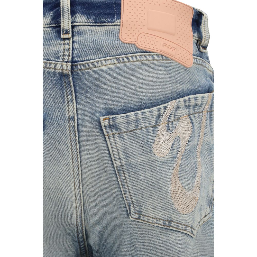 PDF Channel Blaue Jeans aus Viskose im Relaxed Fit