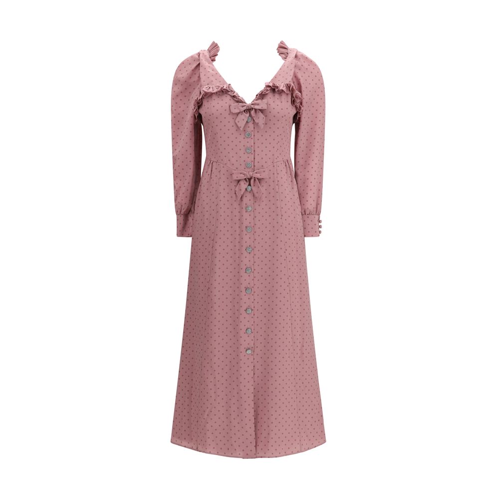 Alessandra Rich Mehrfarbiges Seiden-Freizeitkleid
