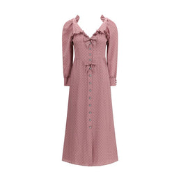 Alessandra Rich Mehrfarbiges Seiden-Freizeitkleid