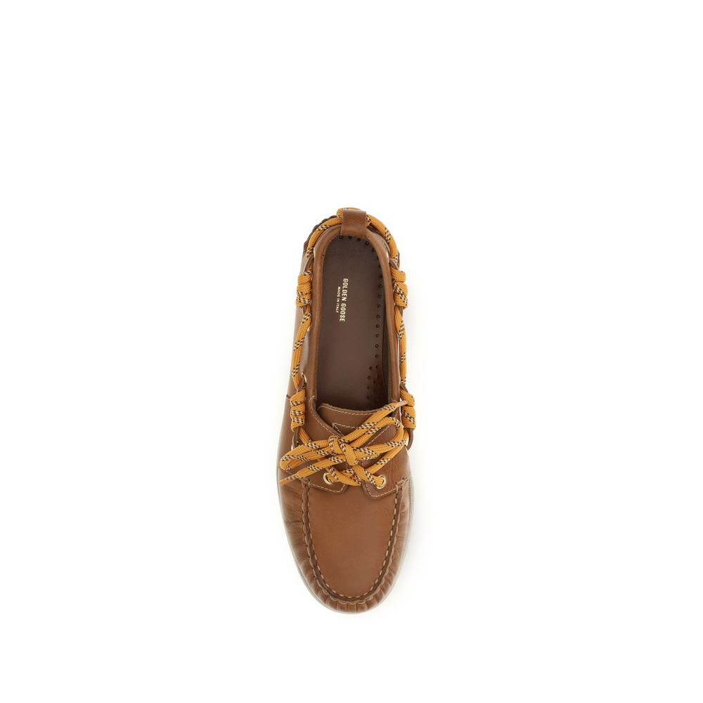 Golden Goose Braune Kalbsleder Bos Taurus Loafer zum Hineinschlüpfen