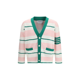 Thom Browne Mehrfarbige Baumwollstrickjacke