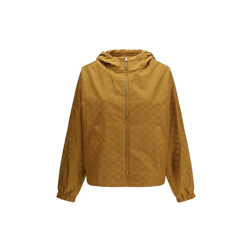 Gucci Beige Nylon Shell Jacke