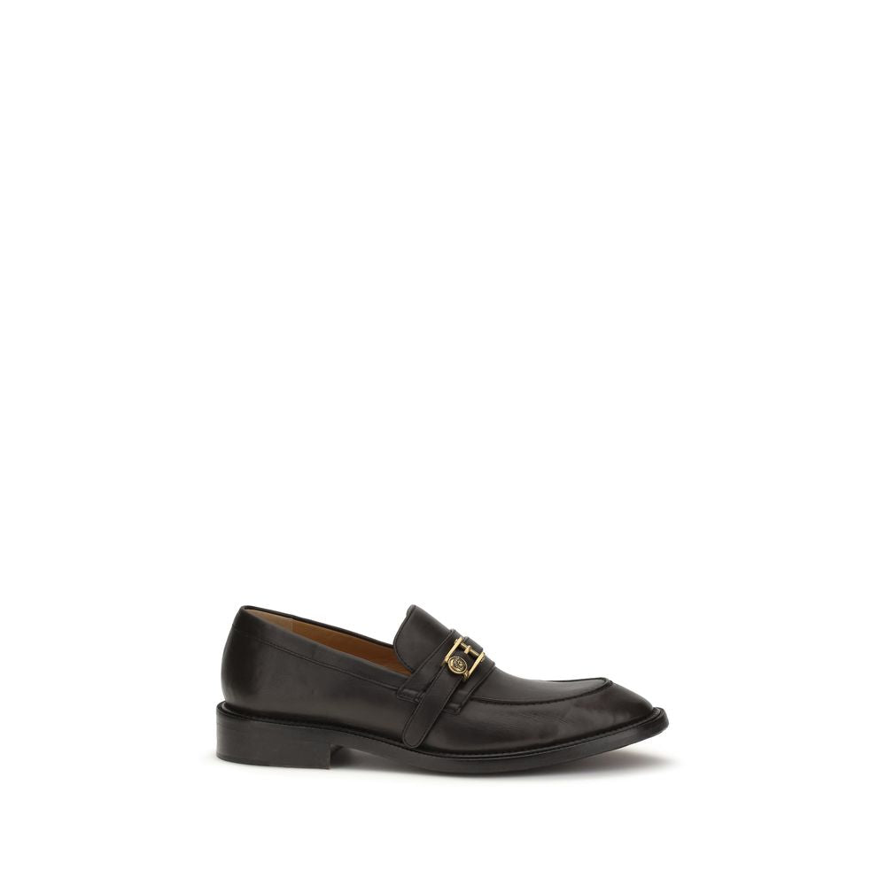 Versace Schwarze "Bos Taurus" Kalbsleder Loafer zum Hineinschlüpfen