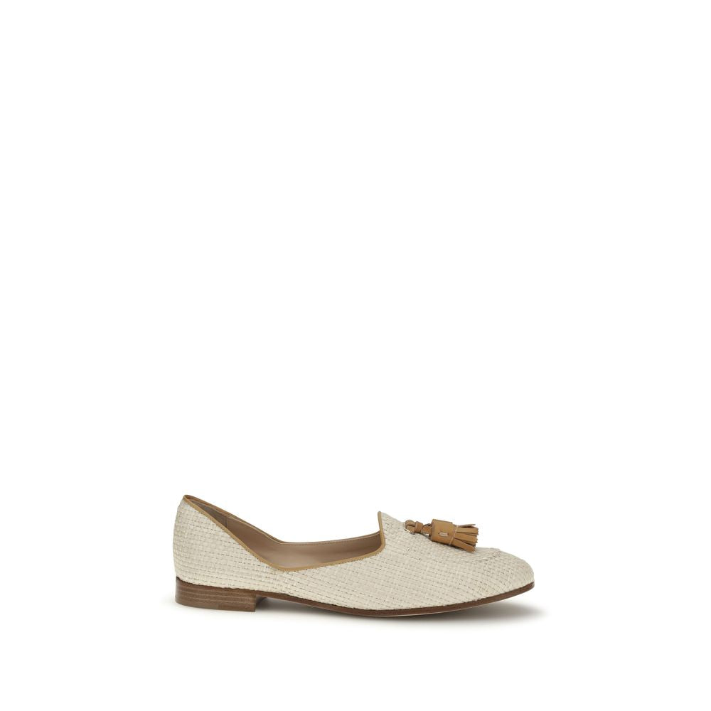 Fratelli Rossetti Beige Raffia Slipper-Loafer