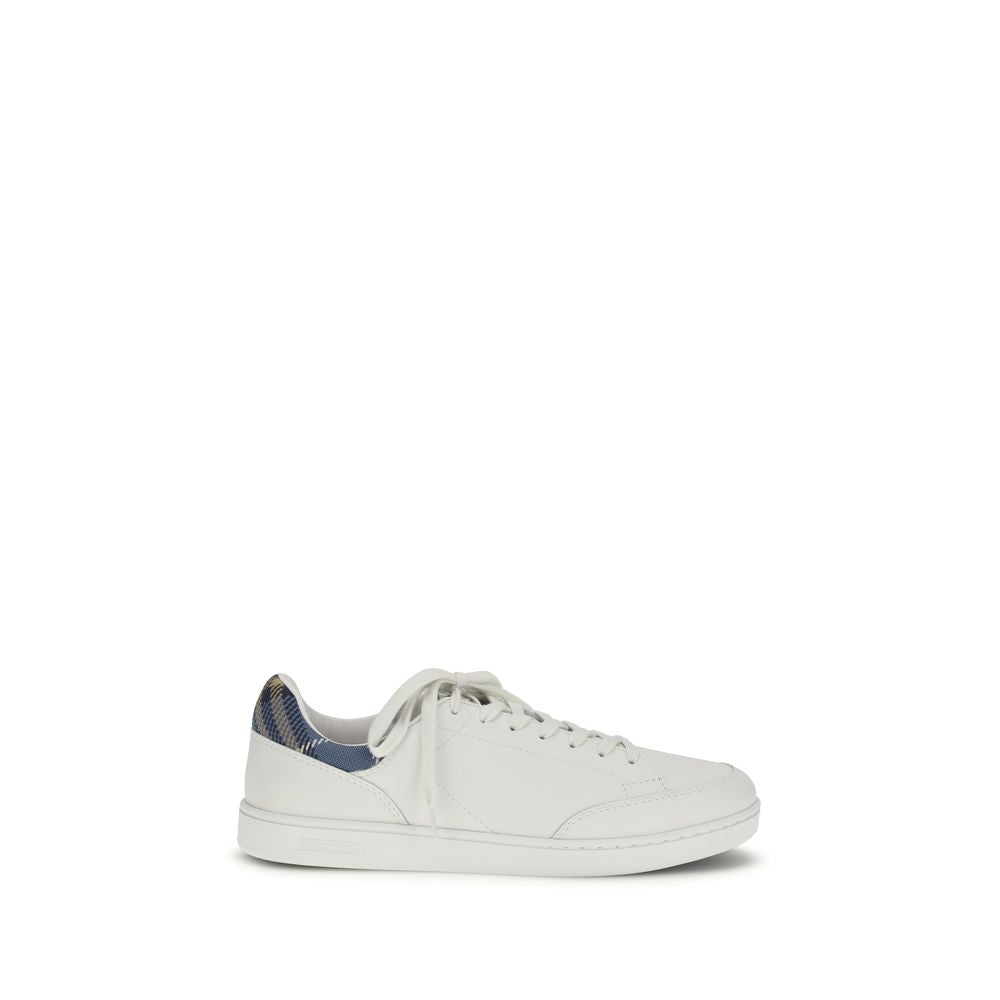 Burberry Weiße Low-Top-Sneaker aus Kalbsleder Bos Taurus