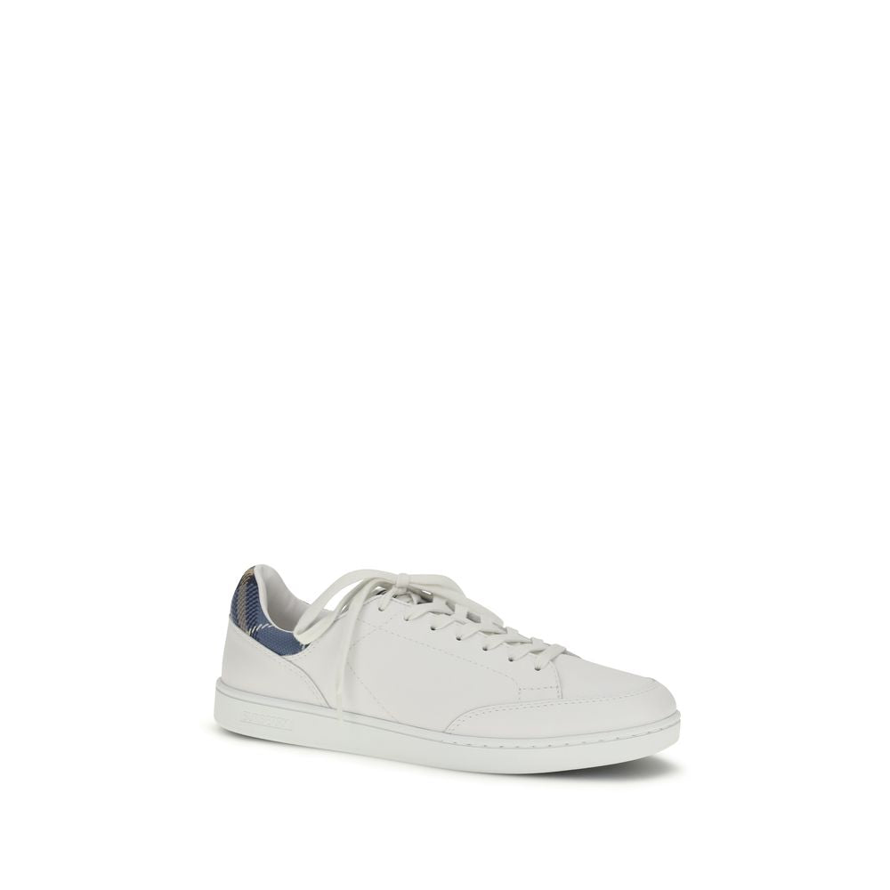 Burberry Weiße Low-Top-Sneaker aus Kalbsleder Bos Taurus