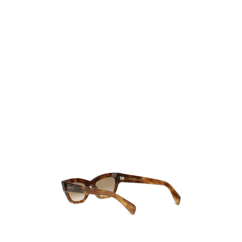 Alexander McQueen Braune Sonnenbrille aus Acetat