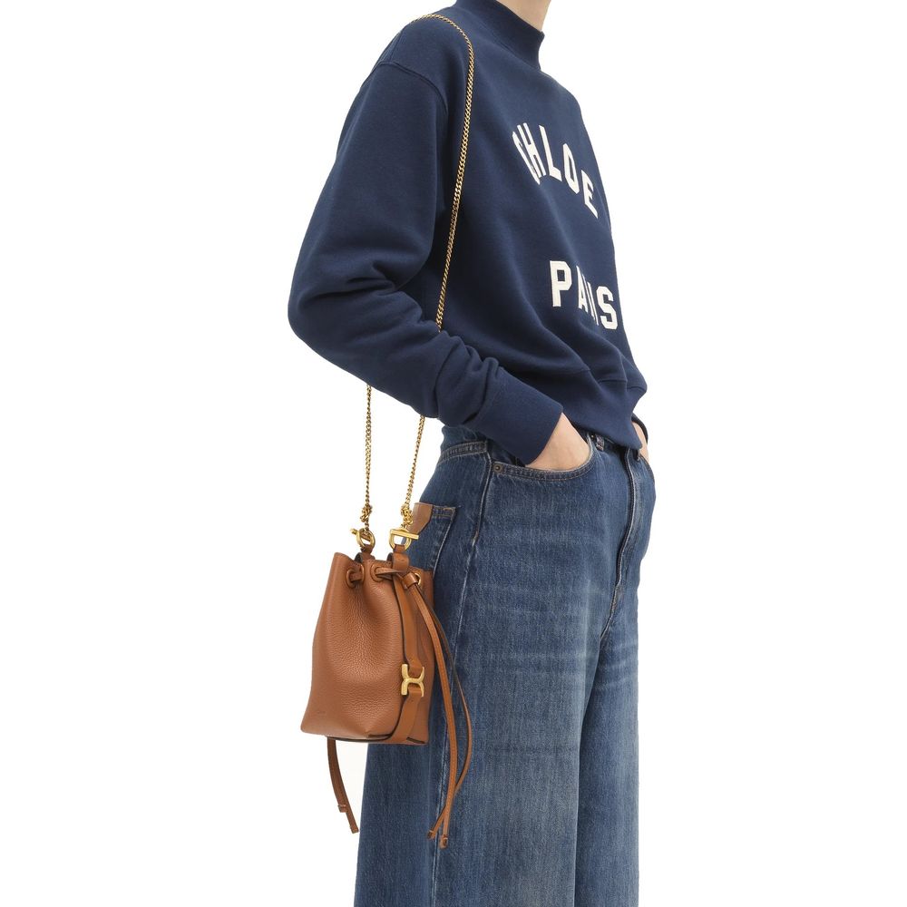 Chloé Braune Kalbsleder-Eimer-Tasche