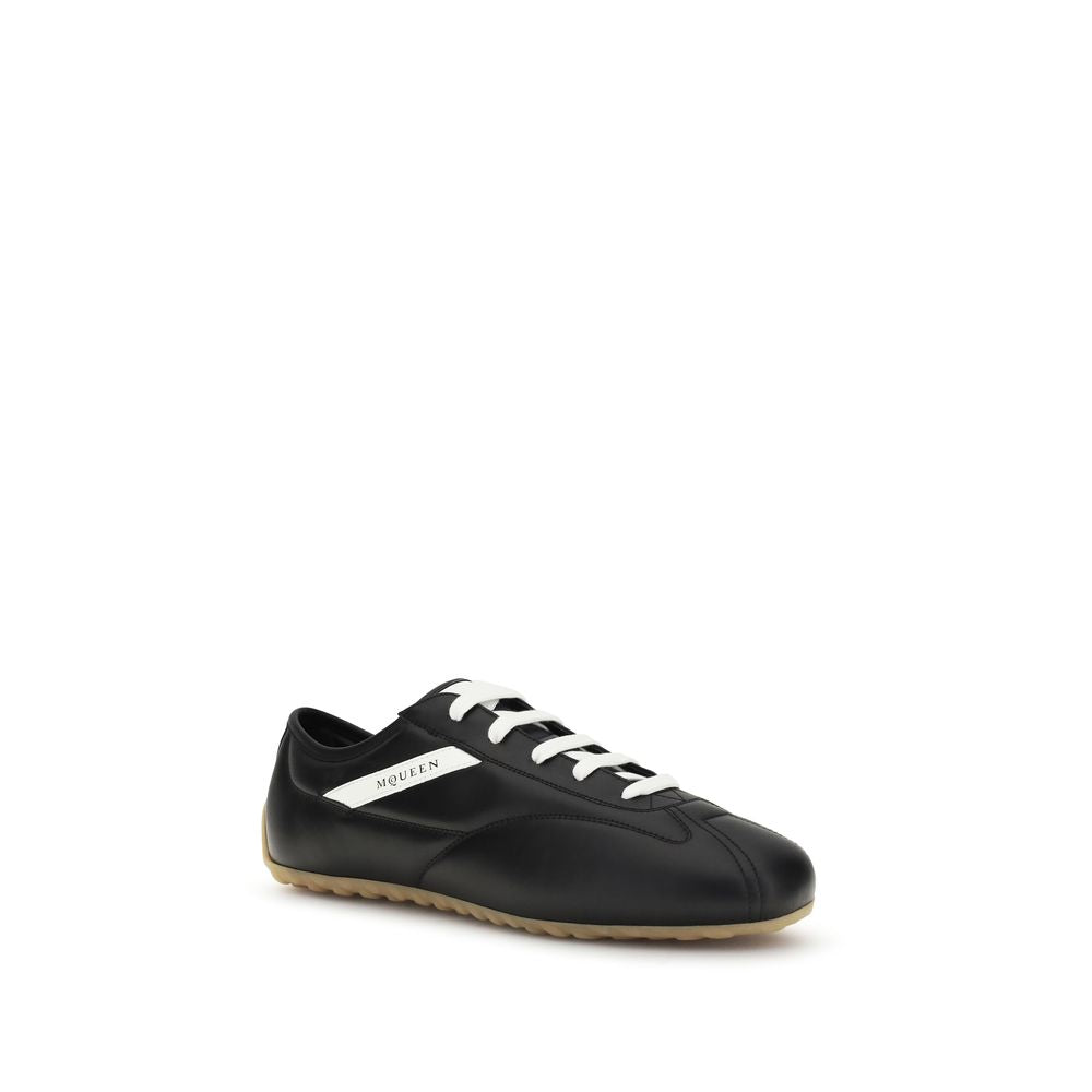 Alexander McQueen Schwarze Bos Taurus Kalbsleder Low-Top-Sneaker