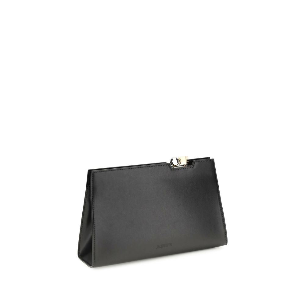 Jacquemus Schwarze Bos Taurus Kalbsleder Schultertasche