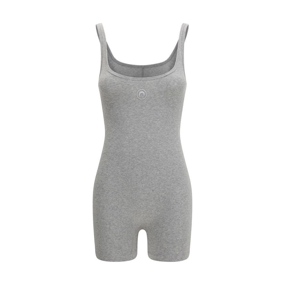 Marine Serre Grauer Jumpsuit aus Baumwolle